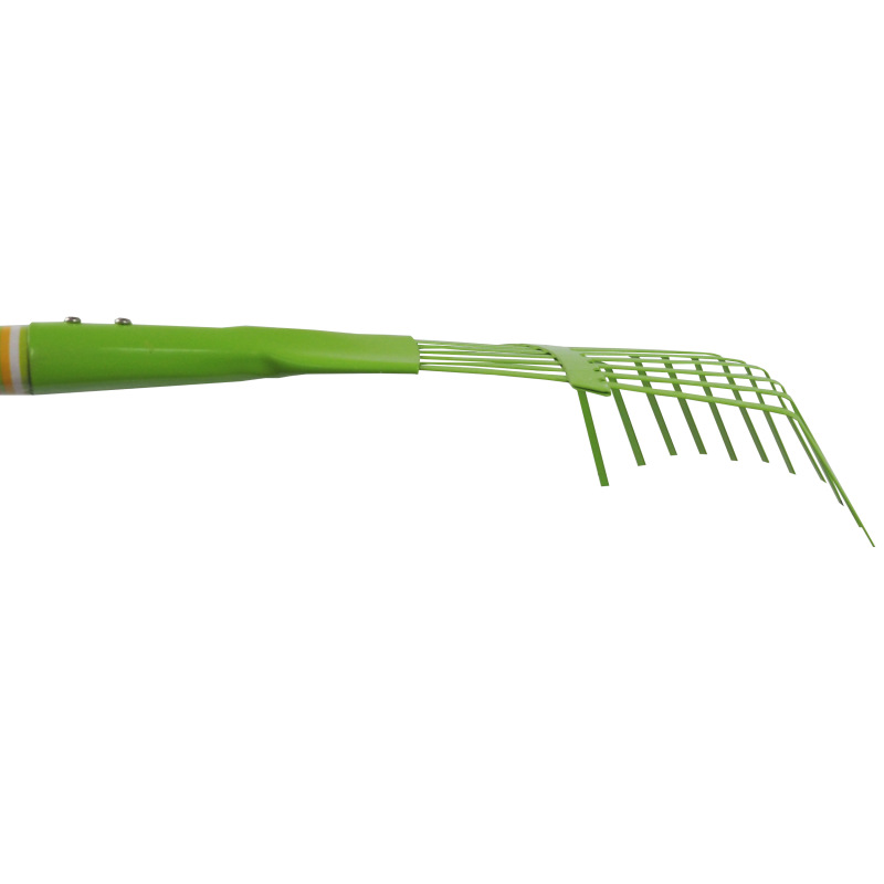 TOPTRADE náradie záhradné, detské, kovové - hrable 11 lamiel, dlhá násada, 74 cm 4