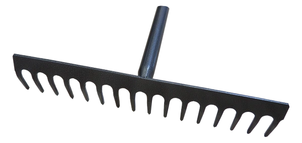TOPTRADE hrable štandard, 14 zubov, kovové, kovová násada, dĺžka 1500mm, Profi 1