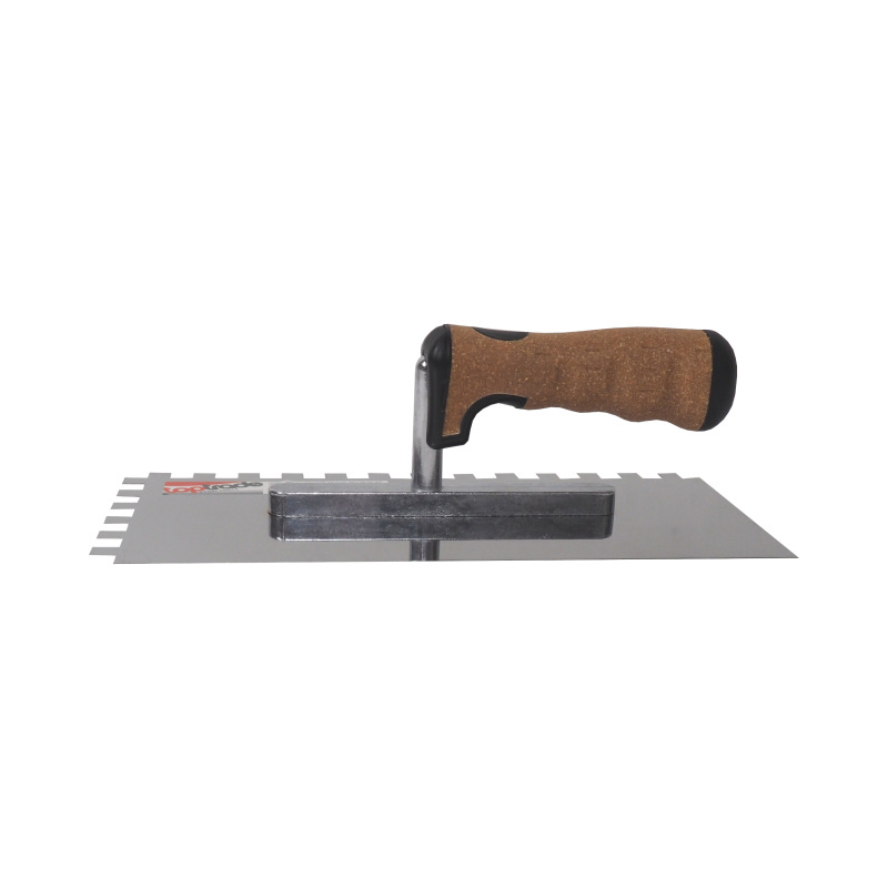 TOPTRADE hladítko nerezové, s EKO rukoväťou, zub 10 mm, 270 x 130 mm, profi 4
