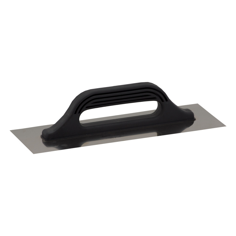 TOPTRADE hladítko nerezové, s plastovou rukoväťou, hladké, 480 x 130 mm