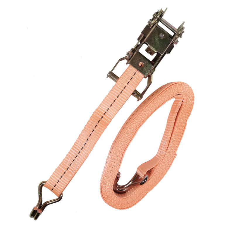 TOPTRADE pás upínaci, s hákmi a račňou, do 1500 kg, 27 mm x 5 m
