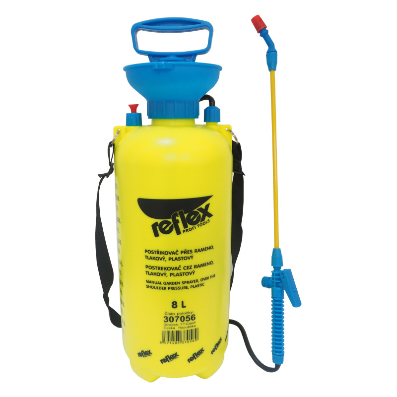 TOPTRADE postrekovač plastový, tlakový, cez rameno, 5 l