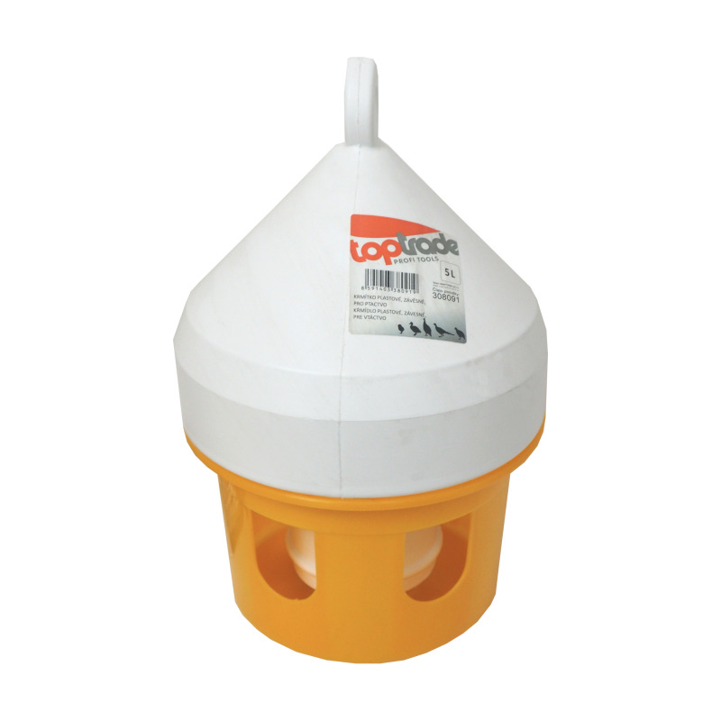 TOPTRADE kŕmidlo plastové, závesné, pre vtáctvo, 5 l 1