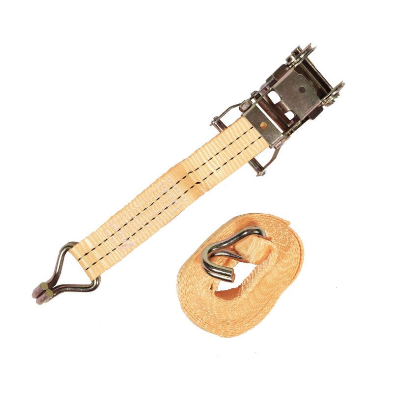 TOPTRADE pás upínaci, s hákmi a račňou, do 2000 kg, 38 mm x 5 m