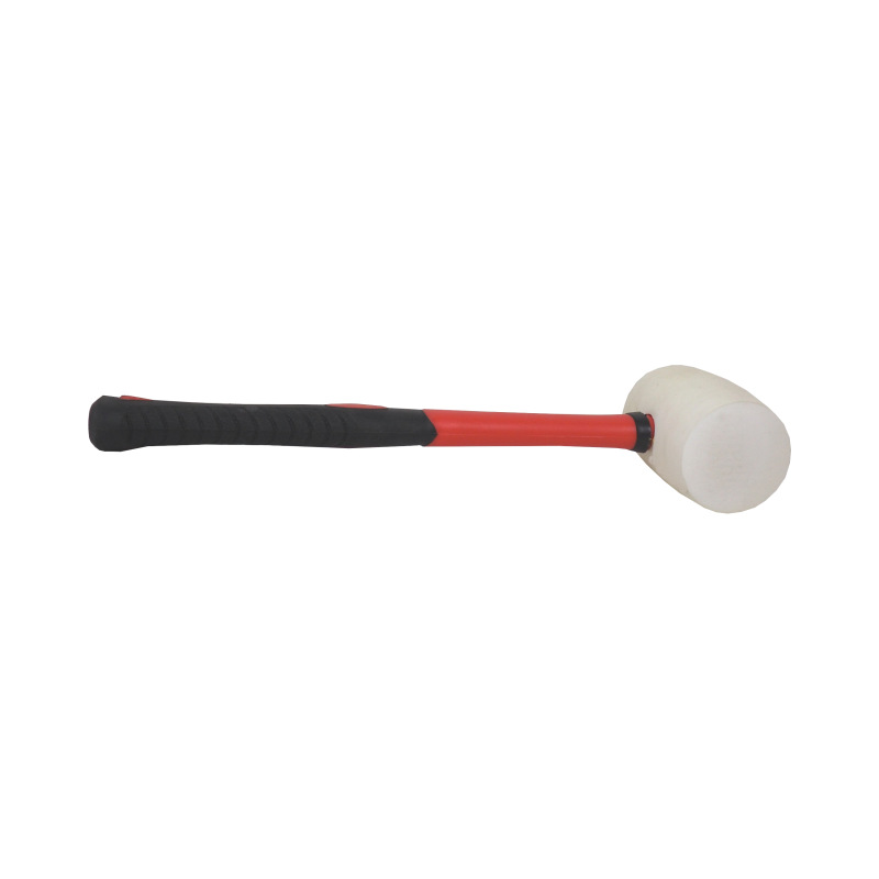 TOPTRADE kladivo gumené, biele, sa sklolaminátovou násadou, O 45 mm / 230 g, profi 4