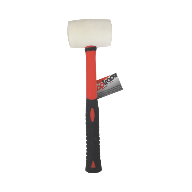 TOPTRADE kladivo gumené, biele, sa sklolaminátovou násadou, O 45 mm / 230 g, profi 2