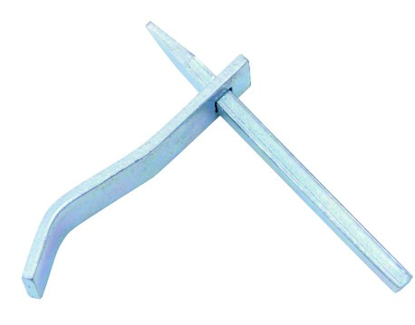 TOPTRADE skoba murárska, pozinkovaná, hranatá, 140 mm,