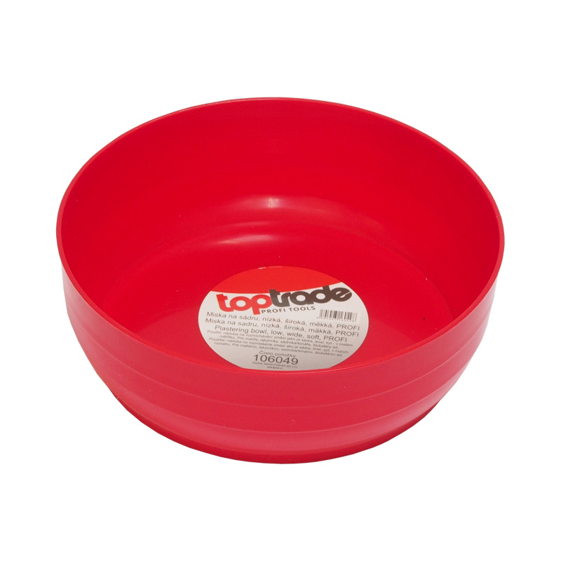 TOPTRADE miska plastová, nízká, široká, na sadru, mäkká, 50x150x125 mm,profi