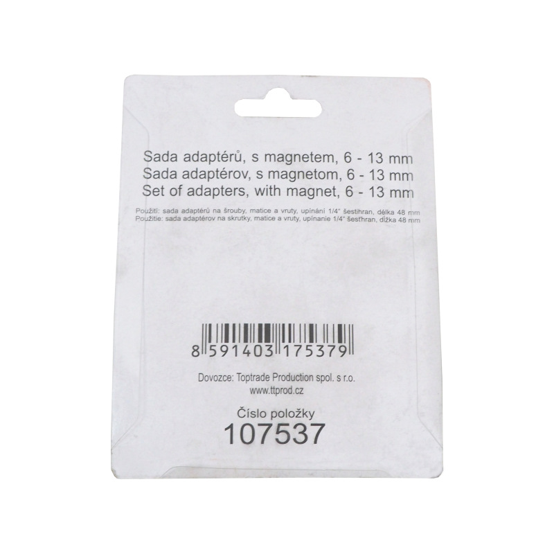TOPTRADE sada adaptérov, s magnetom, 6 - 13 mm, 8 ks 2