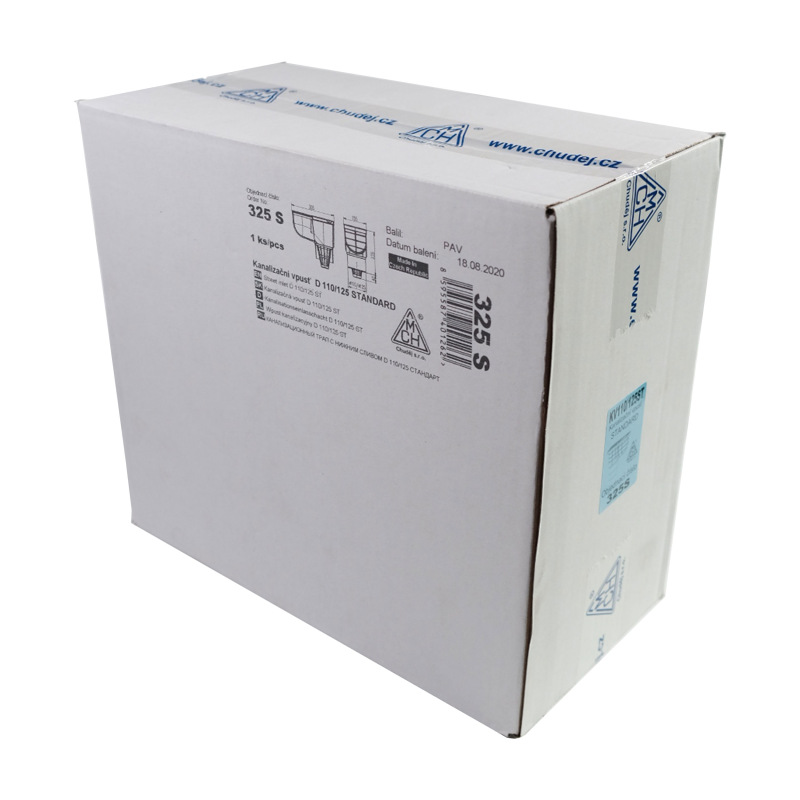 vpusť kanalizačná, plastová, prietok 390l/530l/min., spodný vývod O 110/125 mm 1