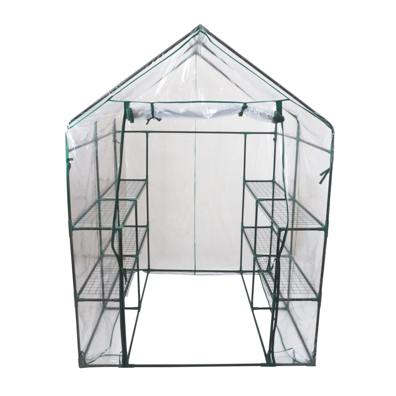 TOPTRADE fóliovník záhradný, priehľadný, PVC, 1430 x 1430 x 1950 mm 1