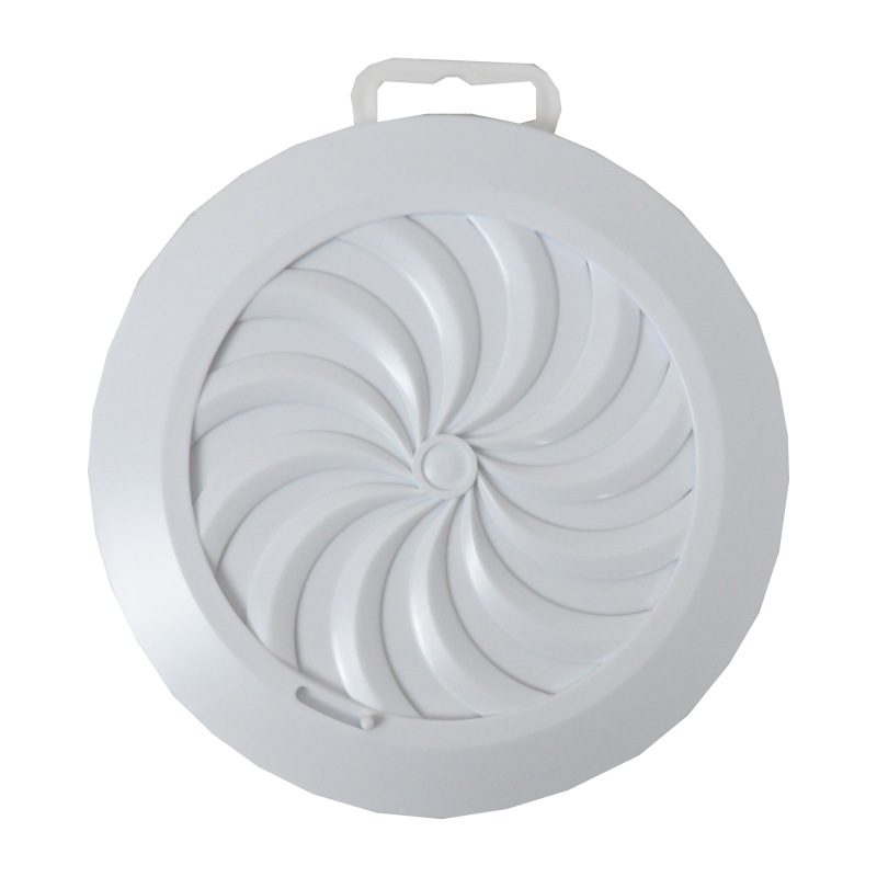 TOPTRADE mriežka vetracia, plastová, biela, guľatá, O 135/100 mm