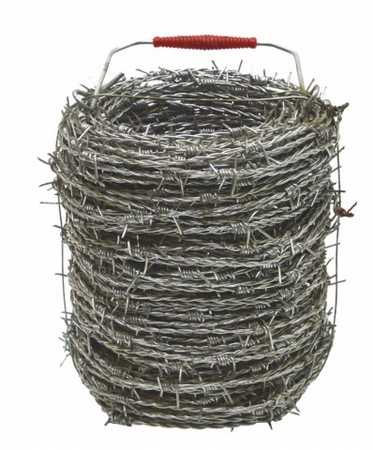 TOPTRADE drôt ostnatý, pozinkovaný, O 1,7 mm / 65 m