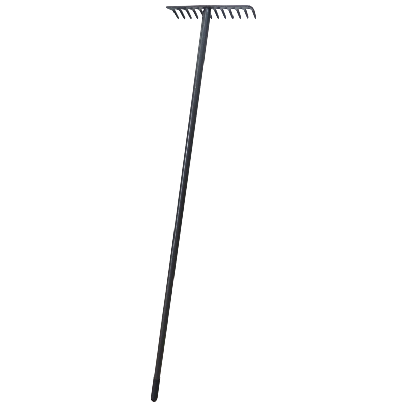 TOPTRADE hrable štandard, 12 zubov, kovové, kovová násada, dĺžka 1500mm, Profi