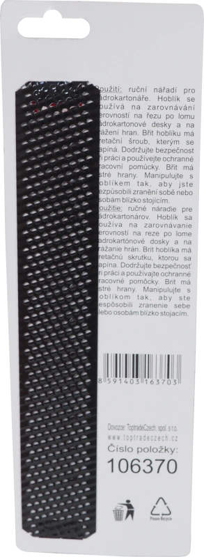 TOPTRADE hoblík na sadrokartón, plastový, 140 mm 2
