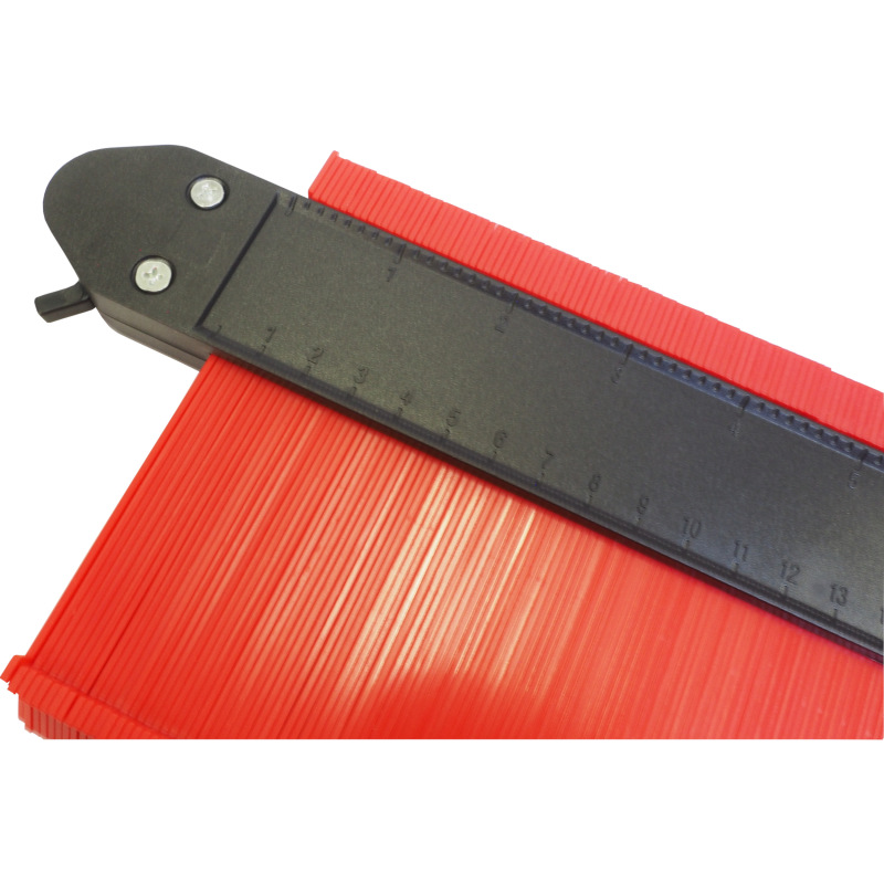 TOPTRADE šablóna kopírovacia, lamelová, pre obkladačov, 2 zámky, dĺžka 25 cm 2