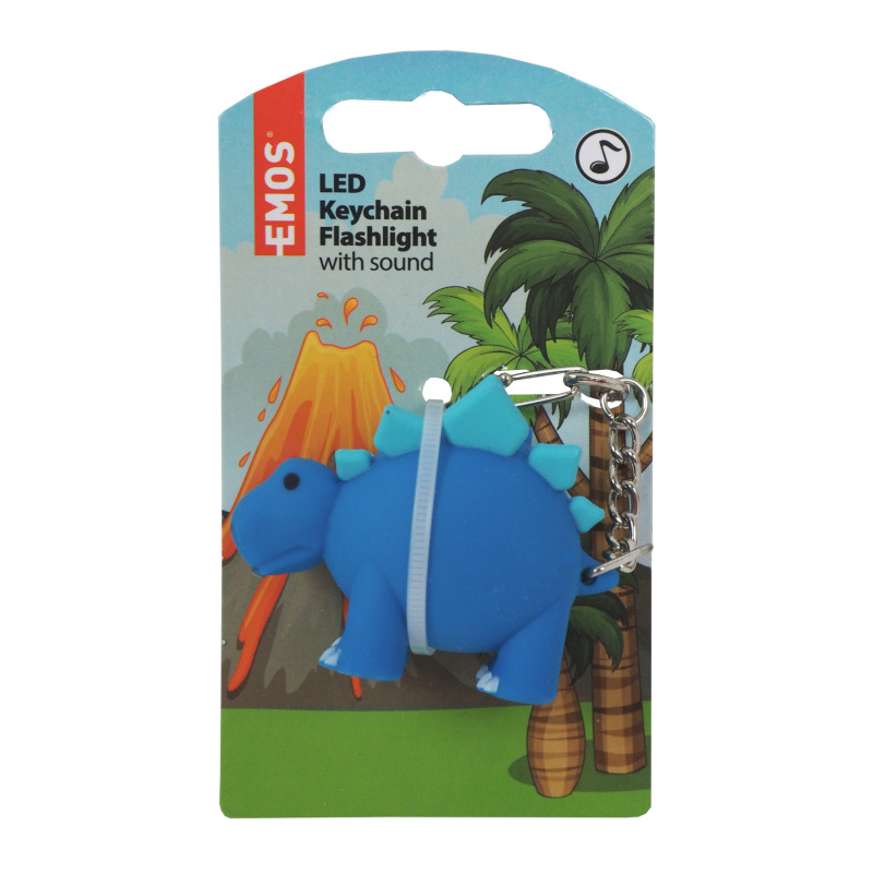 svietidlo plastové LED, prívesok Dinosaury, so zvukom, napájanie LR54 3x 1,5 V 2