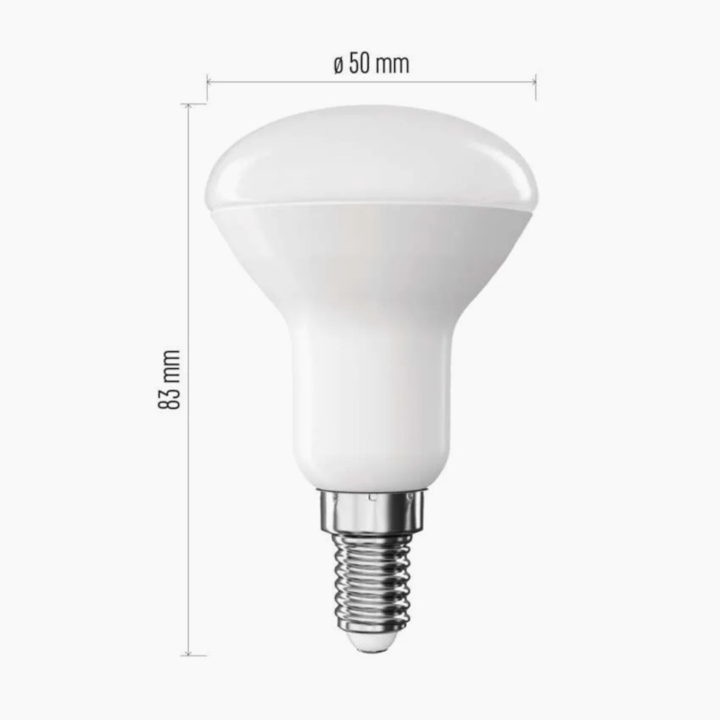 žiarovka LED Classic, 6 W (40 W), pätica E14, tvar R50, A+, teplá biela 5