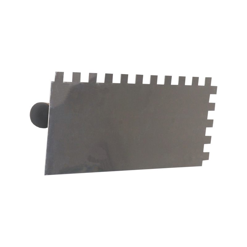 TOPTRADE hladítko nerezové, s EKO rukoväťou, zub 12 mm, 270 x 130 mm, profi 9