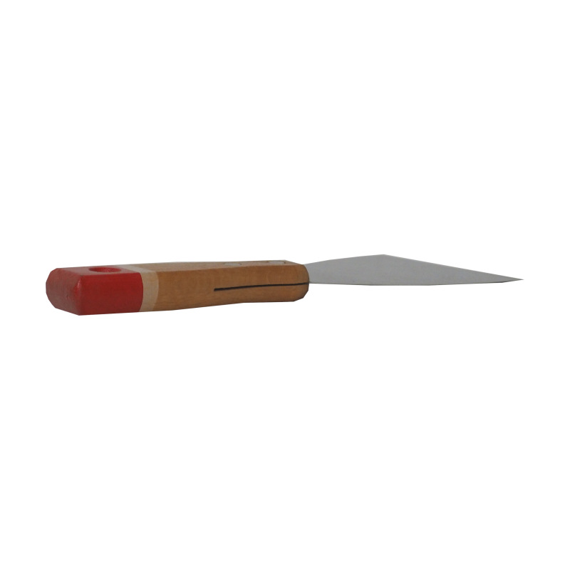 TOPTRADE špachtľa nerezová, s drevenou, nitovanou rukoväťou, 100 mm, profi 2