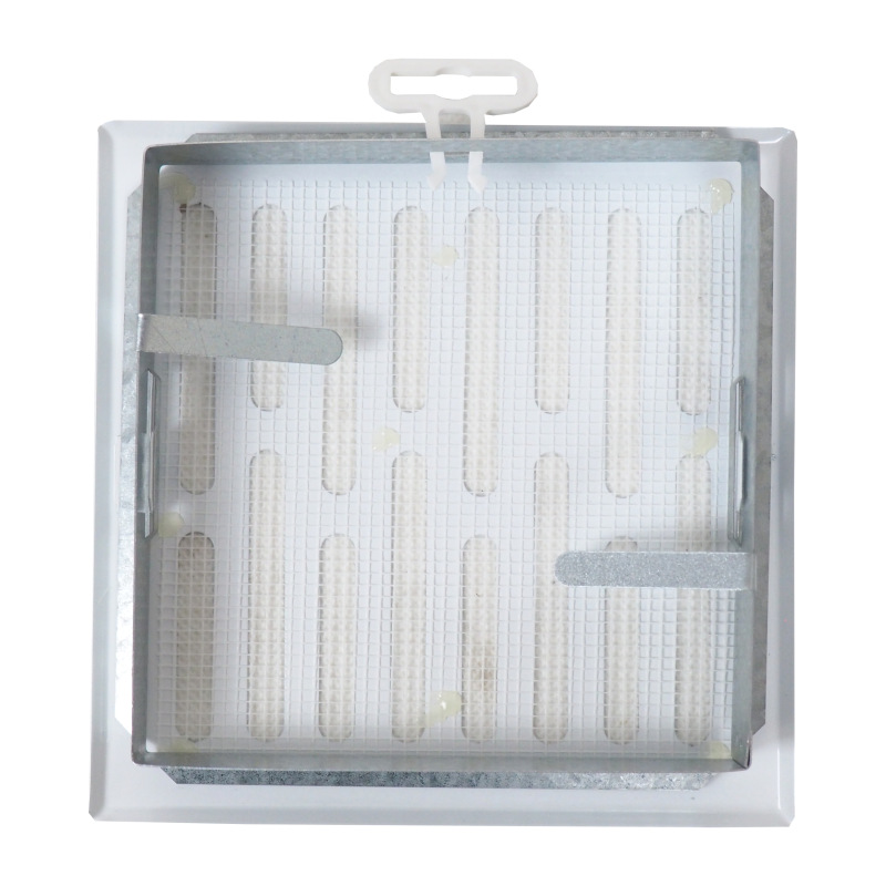TOPTRADE mriežka vetracia, kovová, biela, so sieťkou, 155 x 155 /140x140mm,vývod 130x130mm 2