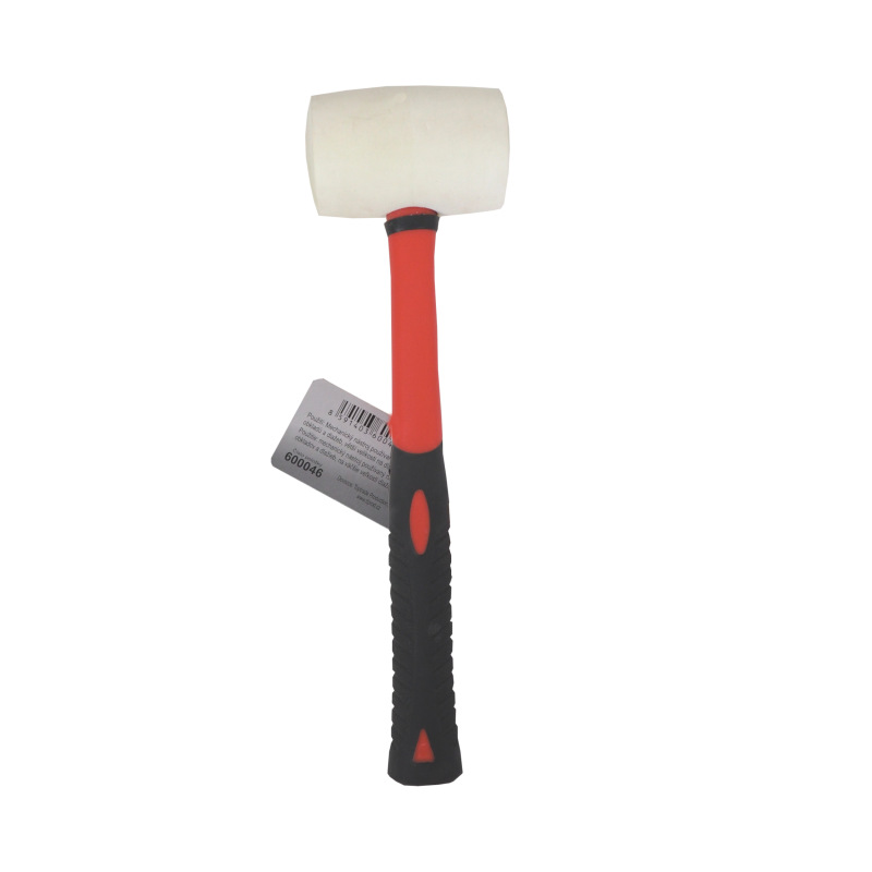 TOPTRADE kladivo gumené, biele, sa sklolaminátovou násadou, O 50 mm / 340 g, profi 2