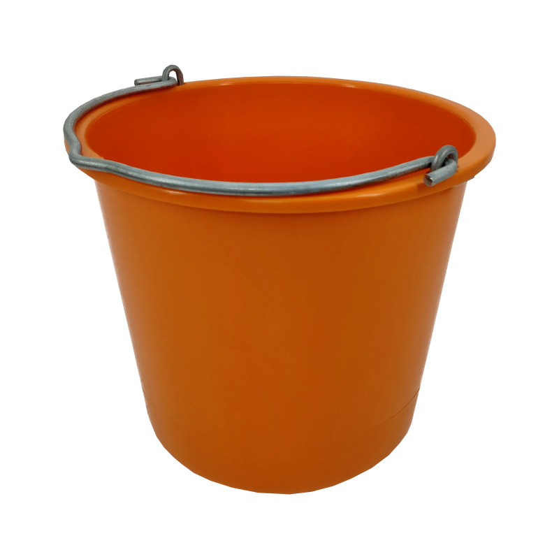 TOPTRADE vedro plastové, extra pevné, oranžové, 12 l, s certifikáciou TÜV/GS
