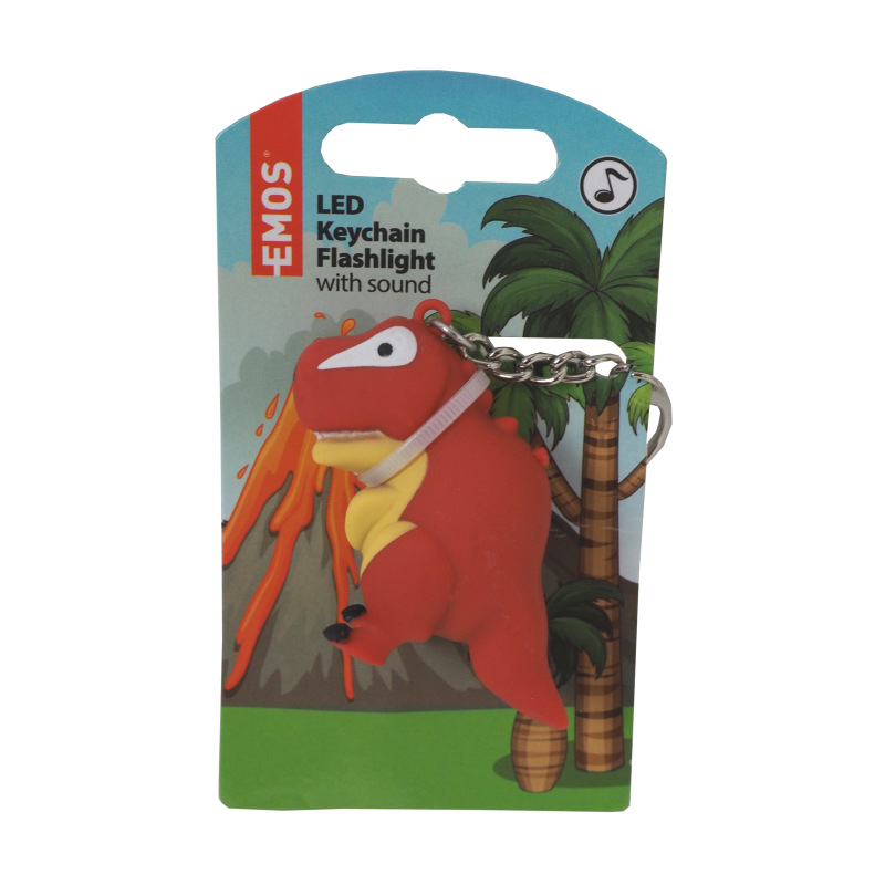 svietidlo plastové LED, prívesok Dinosaury, so zvukom, napájanie LR54 3x 1,5 V 3