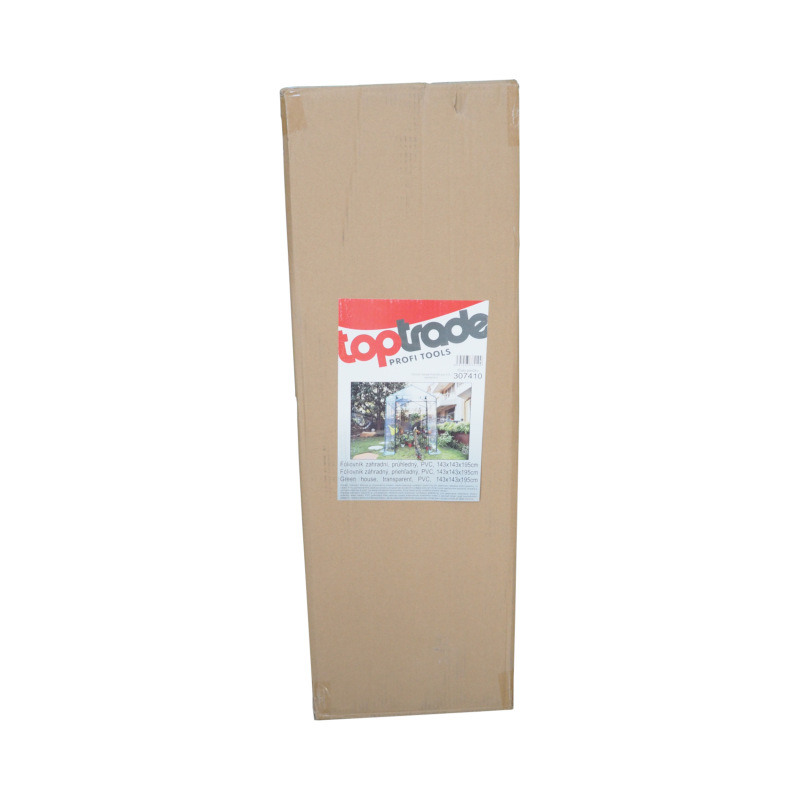 TOPTRADE fóliovník záhradný, priehľadný, PVC, 1430 x 1430 x 1950 mm 2