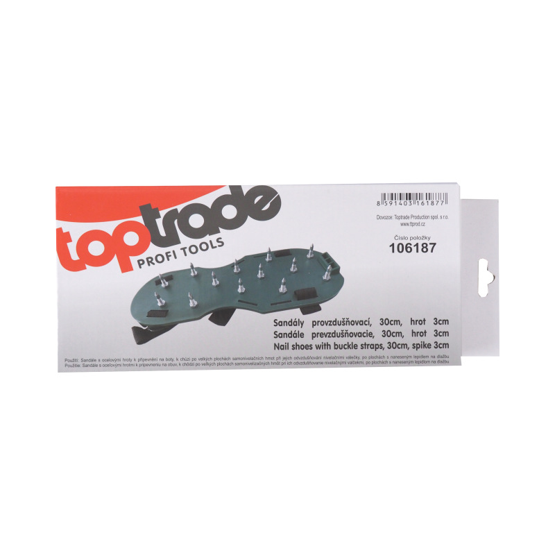TOPTRADE podošvy s hrotmi, 30 cm, hrot 3 cm 1