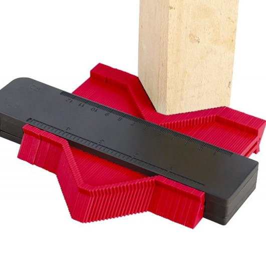 TOPTRADE šablóna kopírovacia, lamelová, pre obkladačov, 2 zámky, dĺžka 25 cm 3