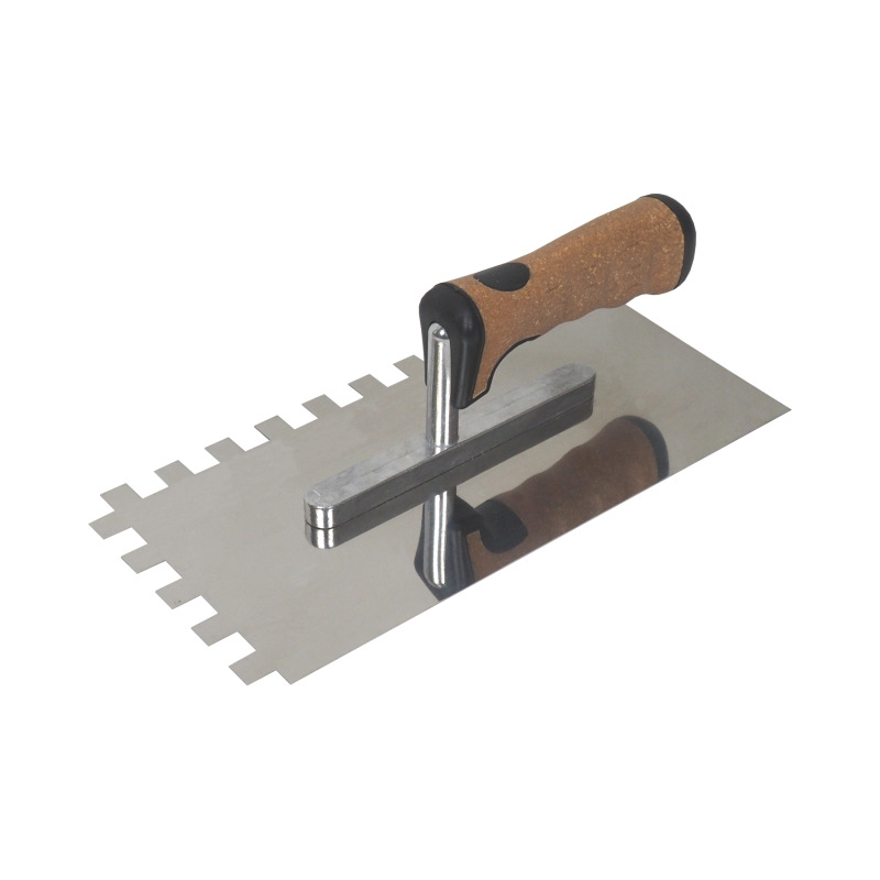 TOPTRADE hladítko nerezové, s EKO rukoväťou, zub 12 mm, 270 x 130 mm, profi 2