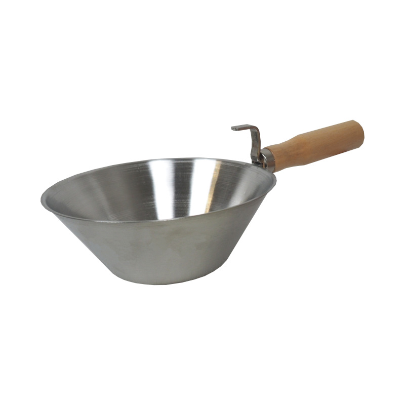 TOPTRADE naberačka s rukoväťou, nerezová, O 180 mm