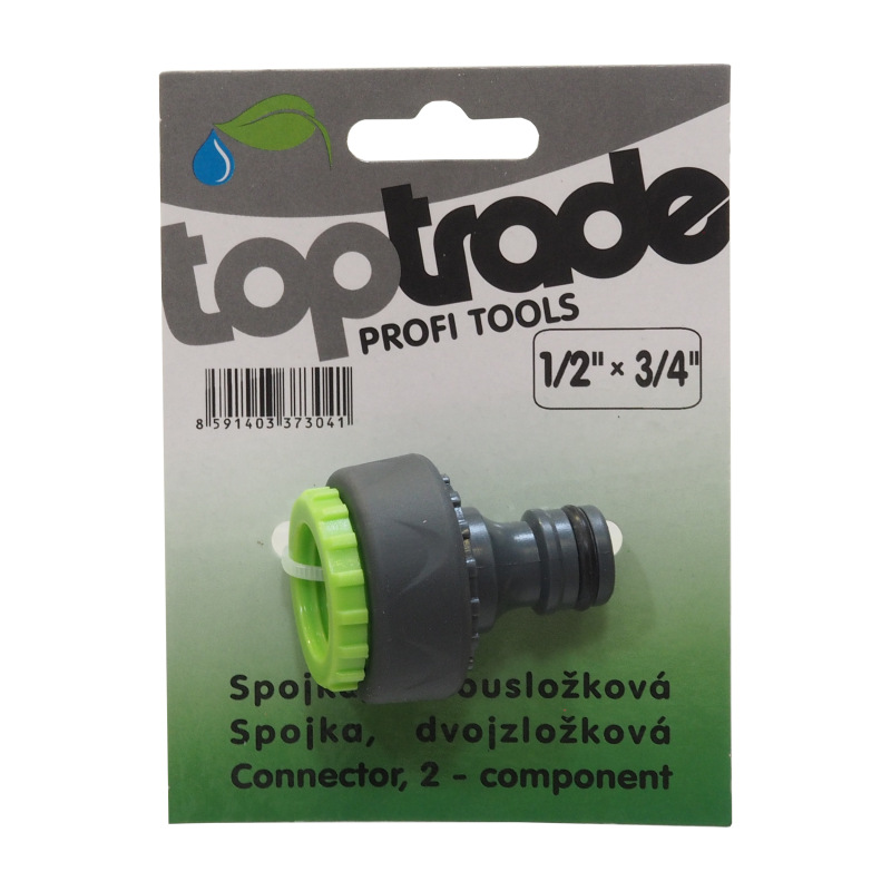 TOPTRADE adaptér dvojzložkový, 1/2" x 3/4" 1