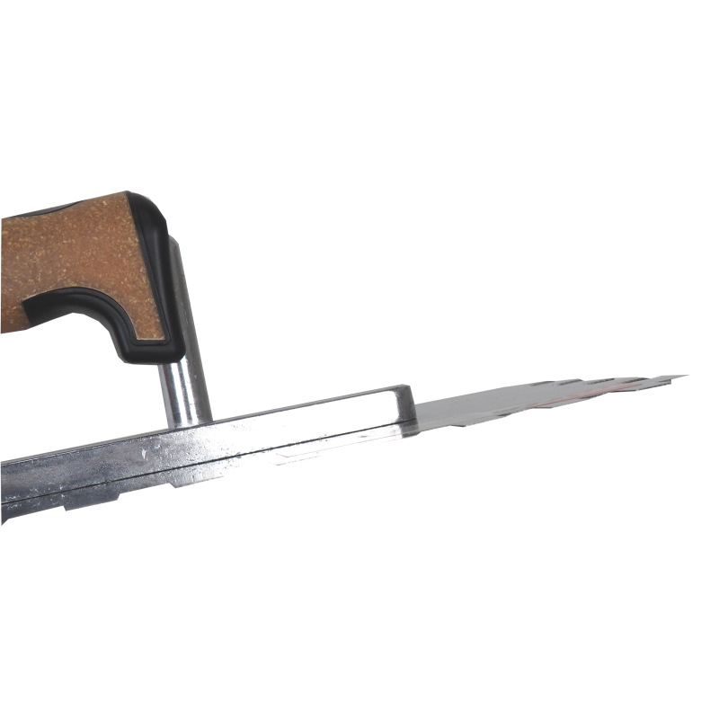 TOPTRADE hladítko nerezové, s EKO rukoväťou, zub 12 mm, 270 x 130 mm, profi 7