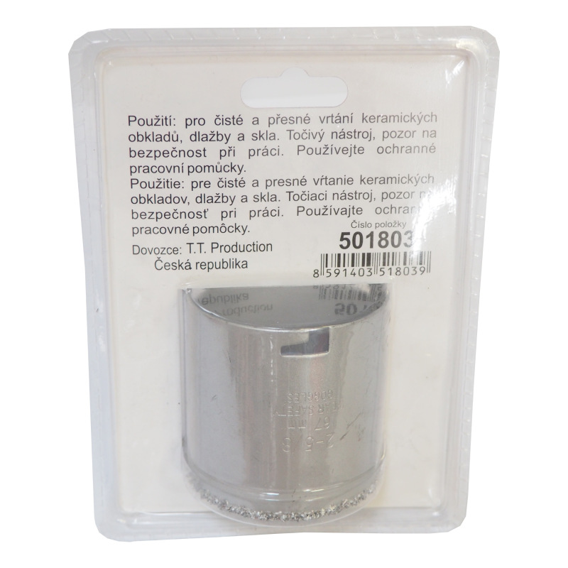 TOPTRADE korunka vykružovacia, s karbidovými zrnami, 73 mm 2
