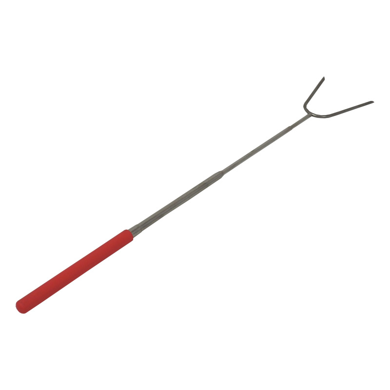 TOPTRADE vidlica opekacia, teleskopická, nerezová, plastová rukoväť, 25 – 86 cm