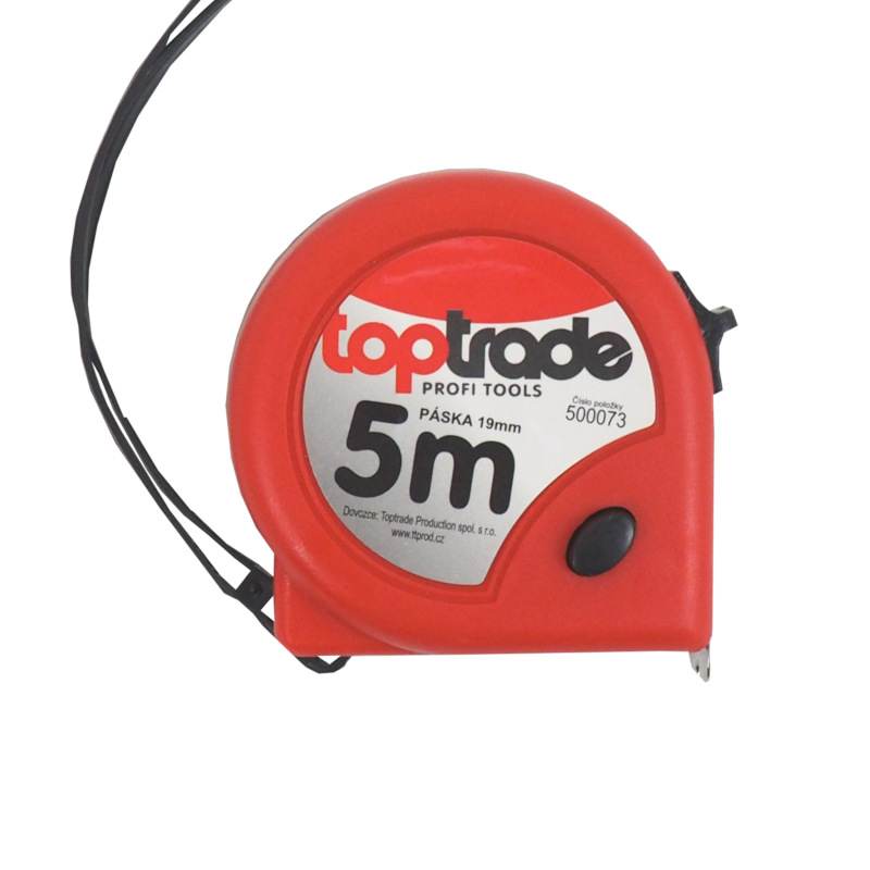 TOPTRADE meter zvinovací, dvojbrzdový, 19 mm x 5 m