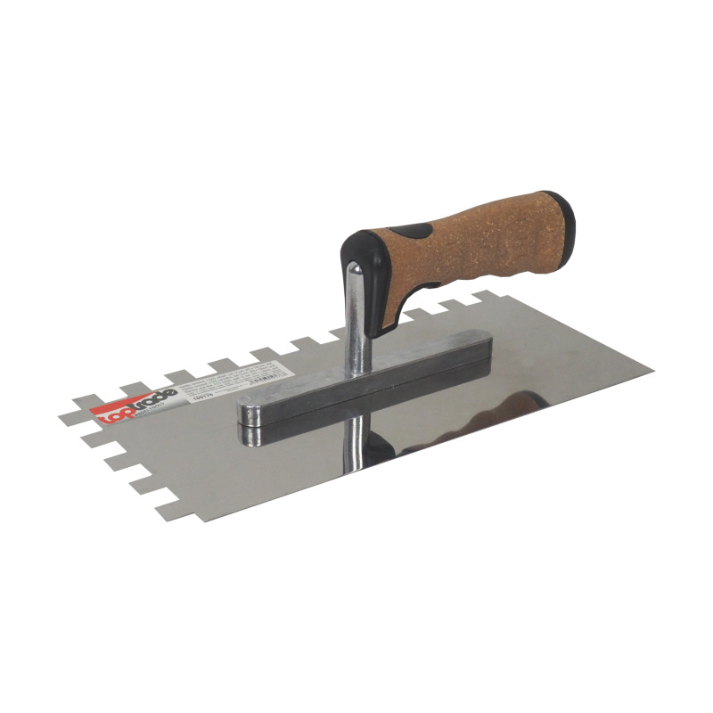 TOPTRADE hladítko nerezové, s EKO rukoväťou, zub 12 mm, 270 x 130 mm, profi 4