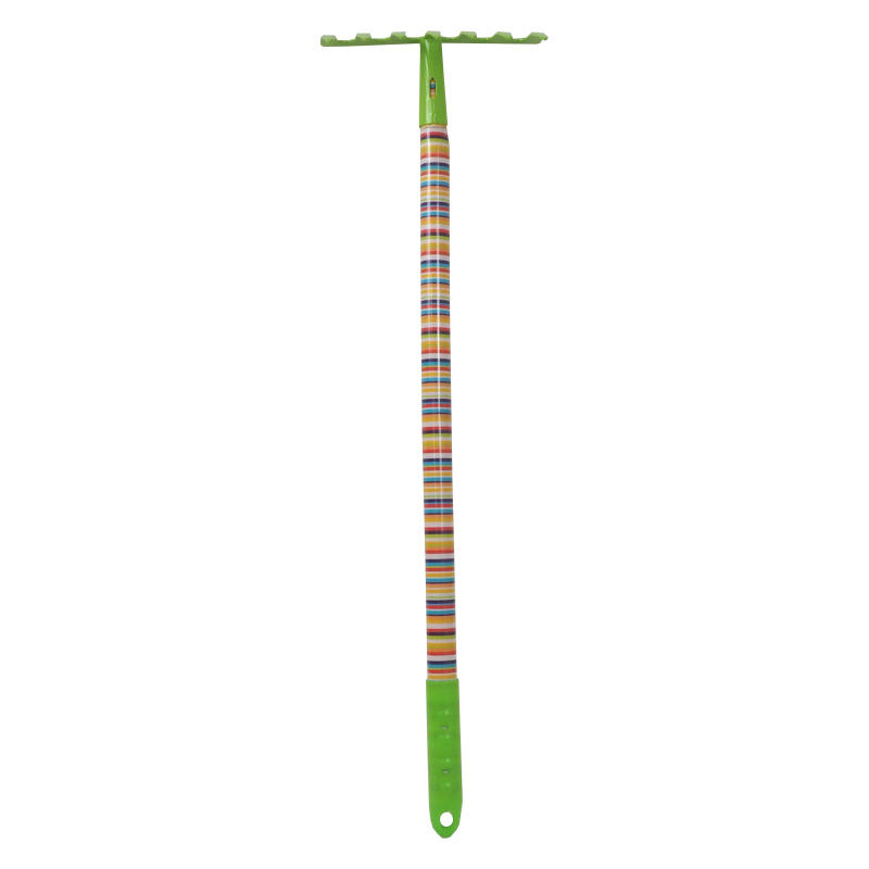 TOPTRADE náradie záhradné, detské, kovové - hrable 7 zubov, dlhá násada, 63 cm 2