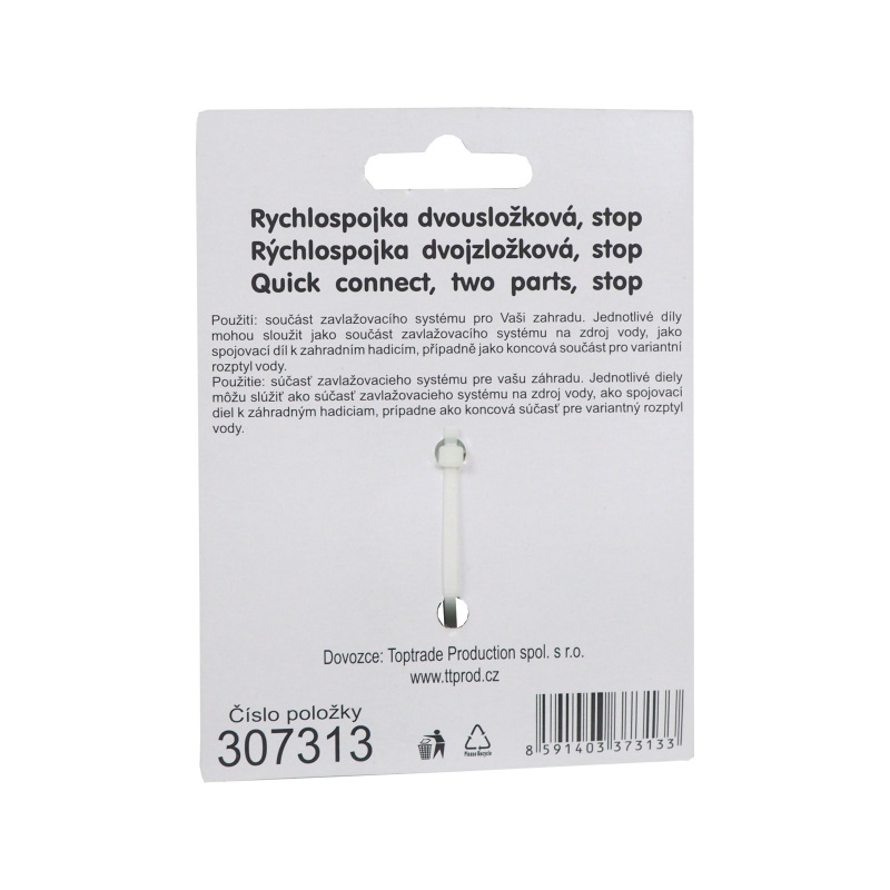 TOPTRADE rýchlospojka dvojzložková, stop, 3/4" 3