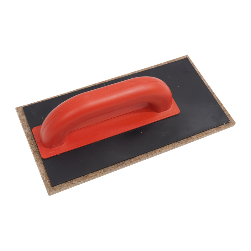 TOPTRADE hladítko ABS, posunuté, plsť hnedá, 280 x 140 x 10 mm