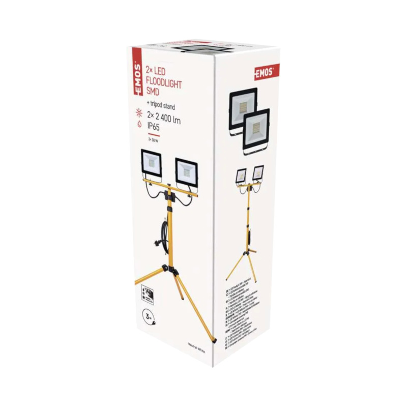 reflektor LED, HOBBY SLIM, 2x 30W + trojnožka 1
