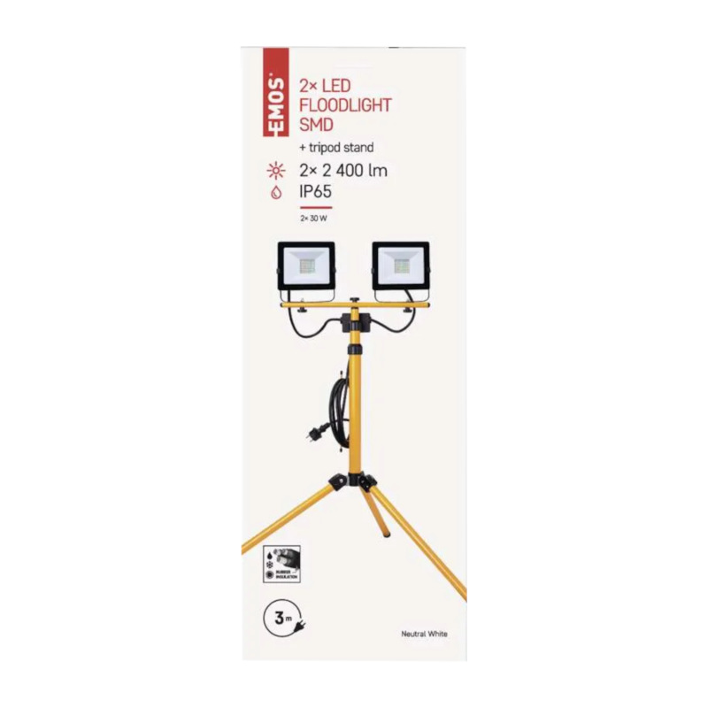 reflektor LED, HOBBY SLIM, 2x 30W + trojnožka 2