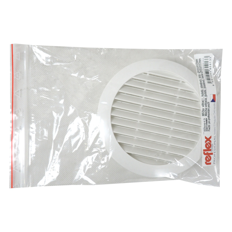 TOPTRADE mriežka vetracia, plastová, guľatá, O 145/118 mm 1