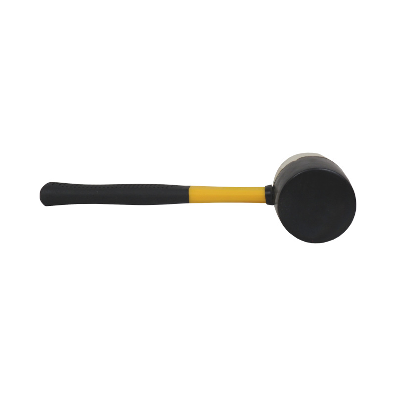 TOPTRADE kladivo gumené, čierne/biela, sa sklolaminátovou násadou, O 55 mm / 450 g, profi 7