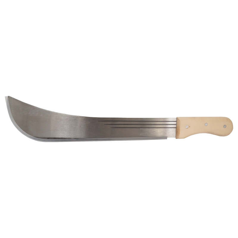 TOPTRADE mačeta oceľová, s drevenou rukoväťou, 18 "čepeľ, 600 mm