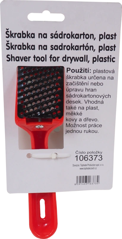 TOPTRADE škrabka na sadrokartón, plastová, 60 mm 1