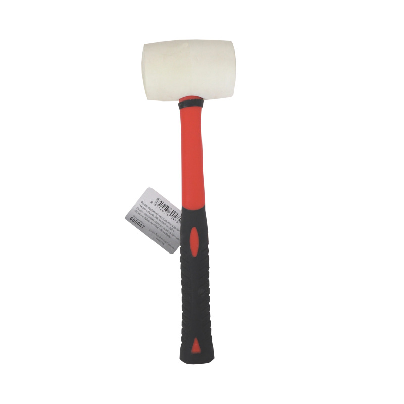TOPTRADE kladivo gumené, biele, sa sklolaminátovou násadou, O 50 mm / 500 g, profi 1
