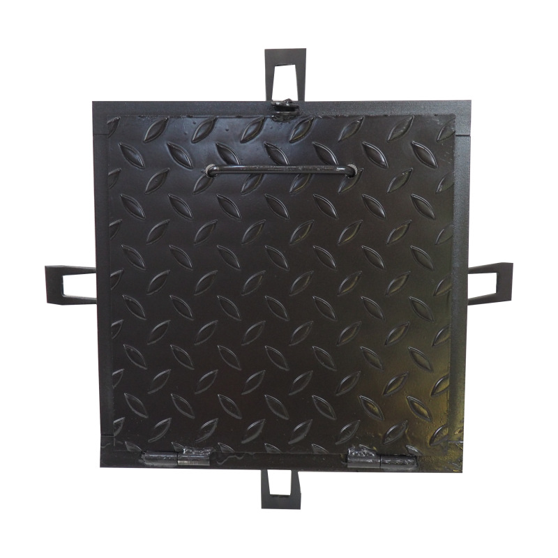 TOPTRADE poklop šachtový, oceľový, lakovaný, 600 x 600 mm, čierny 3